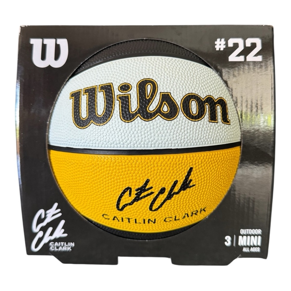 Wilson Caitlin Clark MINI Basketball Iowa Black Yellow size 3 NEW